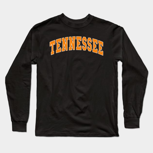 Tennessee - college university font letters jersey football basketball baseball softball volleyball hockey lover fan player christmas birthday gift for men women kids mothers fathers day dad mom vintage retro Long Sleeve T-Shirt by Fanboy04